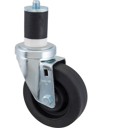 Allpoints CASTER, STEM 4"OD, SWVL, BLK 1201237